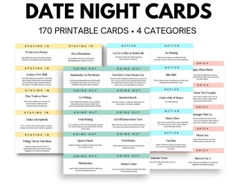 Date Night Cards 2 Druckbare Datumskarten ausdruckbare Datumskarten ausdruckbare Datumsnacht Gutscheine Jahrestagsgeschenk Datum Gutscheine Für Paare