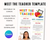 Editable Teacher Introduction Letter, Meet The Teacher Template, Meet Your Teacher Canva Template, Back To School Parent Introduction
