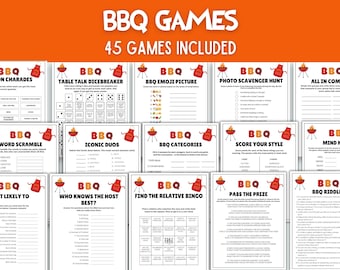 BBQ Games Printable BBQ Party Games Barbecue Party Games Summer Games Grilling Games Grill Party Games Grilling Party Games BBQ Activities