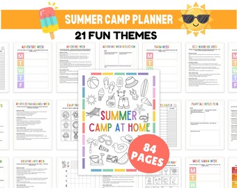 Sommer Schule zu Hause Plan 2026 Druckbare Sommer Camp zu Hause Sommer Stundenplan für Kinder Sommer Aktivitäten DIY Sommer Camp Aktivitäten