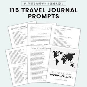 Travel Journal Prompts Printable Travel Journal Pages Travel Writing Prompts Journal Prompts For Travel Journal Kit Kids Travel Journal