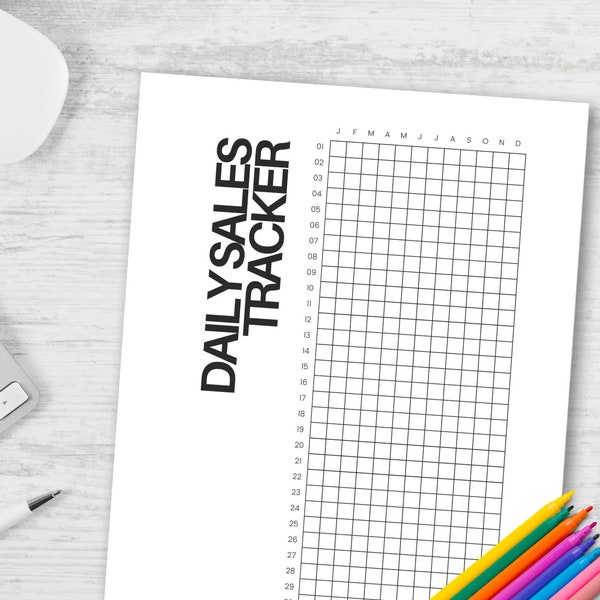 Daily Sales Tracker Printable Sales Tracker, Daily Sales Log, A5 Journal Page, Small Biz Tracker, Simple Sales Tracker, Small Business