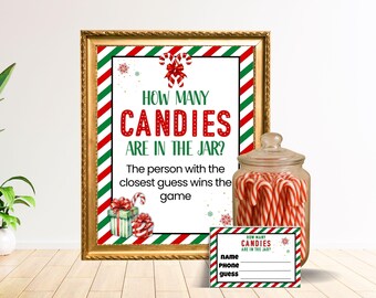 Christmas Candy Game Christmas Guessing Game Printable Christmas Game Christmas Party Game Candy Guessing Game Christmas Office Party Games