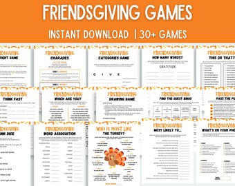 Friendsgiving Game Bundle Printable Friendsgiving Games Thanksgiving Games Friendsgiving Party Adult Thanksgiving Games Friendsgiving Ideas