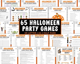 Halloween Game Bundle Halloween Party Games For Kids Fun Halloween Games For Adults Printable Halloween Activities Halloween Trivia