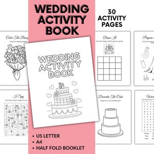 Kids Wedding Activity Pack Wedding Activity For Kids Wedding Coloring Book Wedding Activity Book Activity Reception Table Activities