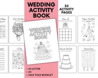 Kids Wedding Activity Pack Wedding Activity For Kids Wedding Coloring Book Wedding Activity Book Activity Reception Table Activities