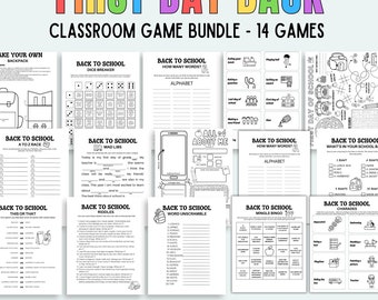 Bundel met Back To School-spellen Afdrukbaar Eerste schooldag IJsbrekers Terug naar school-activiteit Spellen voor de lagere school Spellen voor de middelbare school
