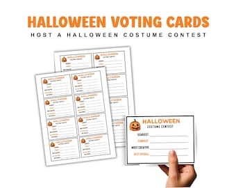 Halloween Costume Contest Voting Cards Printable Halloween Costume Ballot Cards Halloween Contest Halloween Ballots Halloween Party