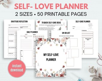 Self-Love Planner Printable Self-Love Journal Self-Care Planner Self-Confidence Journal Self-Love Prompts Self-Love Workbook