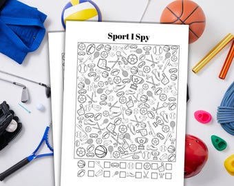 Sport I Spy Printable Sport Theme Game Sporting Game Sport Party Game Sport Theme Activities Sport Hidden Object Game
