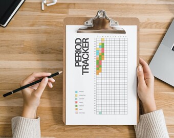 Printable Period Tracker Yearly Menstruation Tracker, Period Planner Tracker, Period Symptom Tracker, Period Journal, A5 Planner Pages