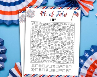 4th of Jul I Spion Indoor Inbudsity Day Spiel 4th of Jully Party Game Party Spiel Sucht Und Findet Juli 4Tägigkeiten!