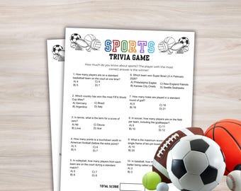 Juegos de preguntas y respuestas deportivas imprimibles para fiestas deportivas Juegos de deportes Cuestionario deportivo Juegos de trabajo en equipo con temática deportiva Cumpleaños deportivo Juegos de oficina