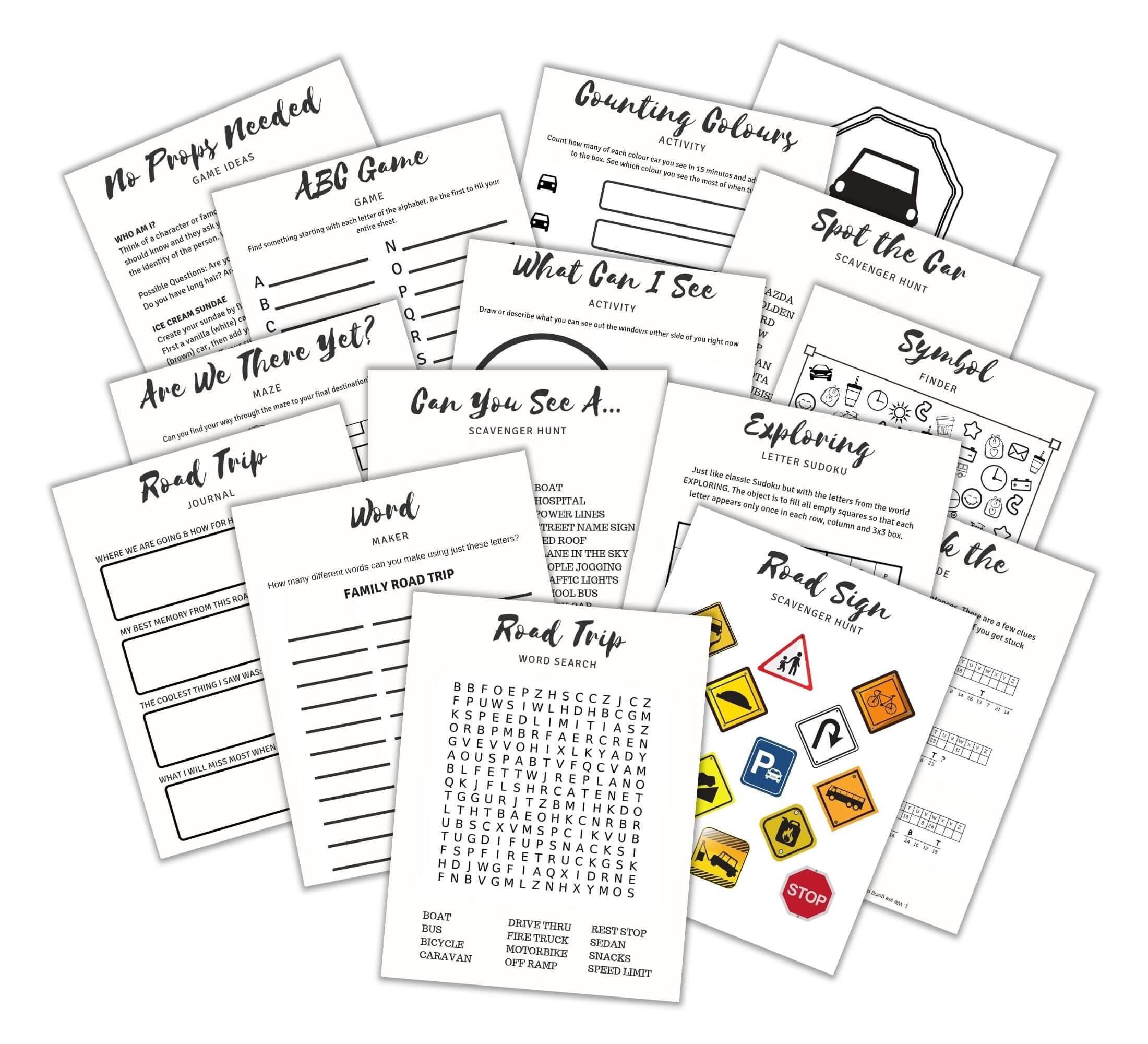 Printable Road Trip Games Printable Travel Games Road Trip Etsy Australia Printable Road Trip Games Printable Travel Games Road Trip Etsy Australia