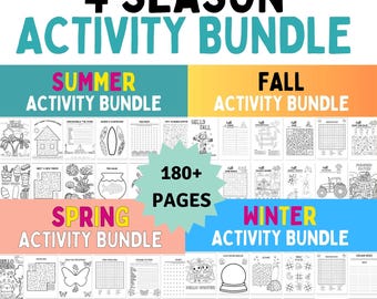 Seasonal Activity Bundle Printable Seasonal Activities Printable 4 Seasons Activity Bundle Mega Coloring Bundle Activity Sheets All Seasons