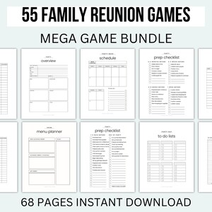 Family Reunion Game Bundle Printable Family Reunion Games Family Reunion Activities Group Party Games Reunion Icebreakers Family Games