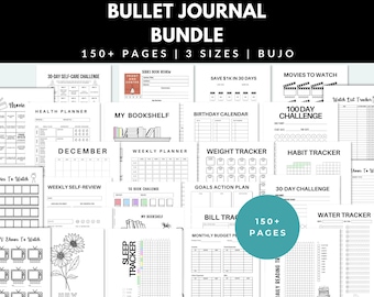 Bullet Journal Pages Bundle Printable A5 Journal Pages Habit Tracker Bundle Bullet Journal Printable Habit Trackers Monthly Templates BUJO