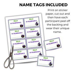 What's Your Villain Name Party Game Printable Halloween Game Villain Name Generator Halloween Party Game Halloween Activity Villain Party image 2