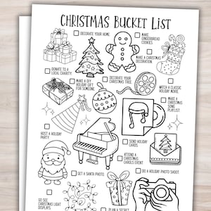 Christmas Bucket List Printable Christmas Activities For Kids Family Bucket List Holiday Bucket List Winter To Do List Holiday Bucket List