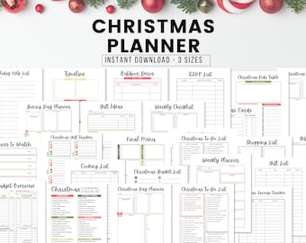 Printable Christmas Planner Christmas Binder Xmas Gift Planner Xmas Holiday Planner Christmas Checklist Printable Christmas Organizer