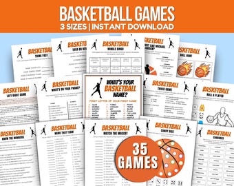 Basketball Game Bundle Printable Basketball Party Games Basketball Games  Basketball Trivia Sports Games Basketball Madness Games Kids Adult