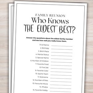 Reunion Who Knows The Eldest Best Printable Family Reunion Game Family Reunion Games Family Reunion Activities Group Party Games Reunion