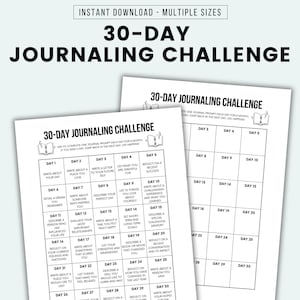 May include: A printable 30-day journaling challenge with daily prompts to help you reflect on your day, your relationships, and your goals.  The challenge is designed to help you grow and learn.