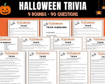 Halloween Trivia Bundle Halloween Trivia Night Printable Trivia Game Holiday Trivia Game Halloween Quiz Halloween Party Game Halloween Games