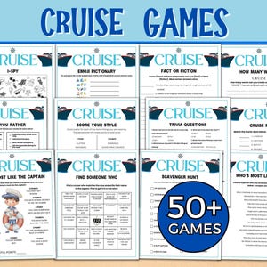 Cruise Games Printable Cruise Game Bundle Cruise Trivia Game Family Cruise Games Cruise Ship Party Cruise Printables Cruise Activities