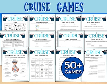 Cruise Games Printable Cruise Game Bundle Cruise Trivia Game Family Cruise Games Cruise Ship Party Cruise Printables Cruise Activities