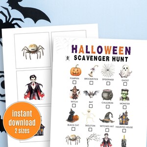 Halloween Scavenger Hunt Printable Halloween Indoor Scavenger Hunt Trick Or Treat Scavenger Hunt Printable Halloween Activity Halloween Game