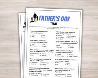 Fathers Day Trivia Game Fathers Day Games Printable Fathers Day Activities Fathers Day Party Games Fathers Day Trivia Questions Dad Quiz