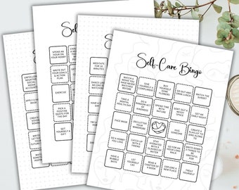 Self-Care Bingo printable Self-Care Activities Self-Care Planner A5 Journal Page Self-Care Bingo Game Wellness Bingo Therapy Games