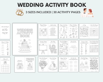 Kids Wedding Activity Booklet Wedding Activity For Kids Wedding Coloring Book Wedding Activity Book Activity Reception Table Activities