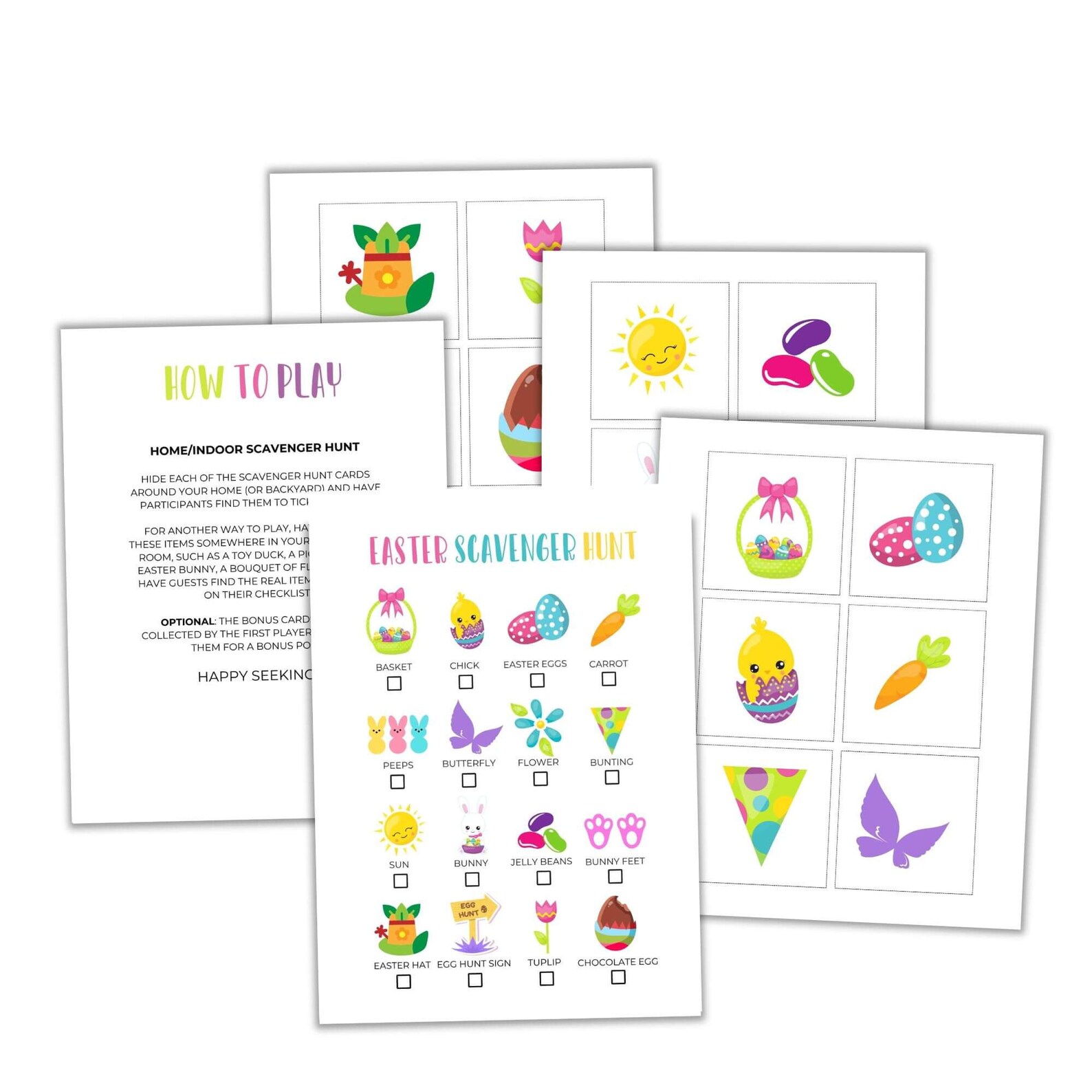 Easter Scavenger Hunt Printable Easter Indoor Scavenger Hunt Game ...