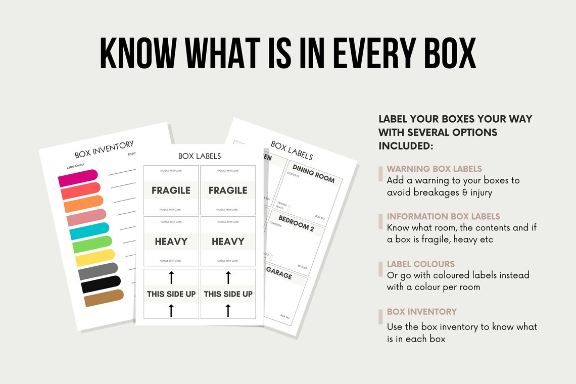 Moving Planner Printable Moving Binder Moving Checklist Moving ...