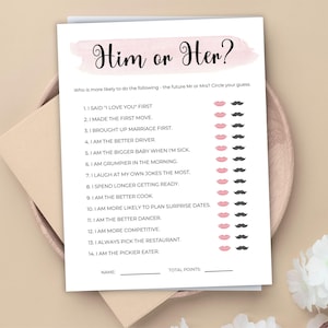 Il a dit qu&#39;elle a dit Jeu de douche nuptiale Jeu d&#39;enterrement de vie de jeune fille (enterrement de vie de jeune fille) Jeu d&#39;enterrement de vie de jeune fille à imprimer Jeux EVJF