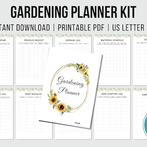 Gardening Planner Printable Garden Planner Kit Gardening Journal Gardening Logbook Gardening Printable Garden Journal Plant Planner