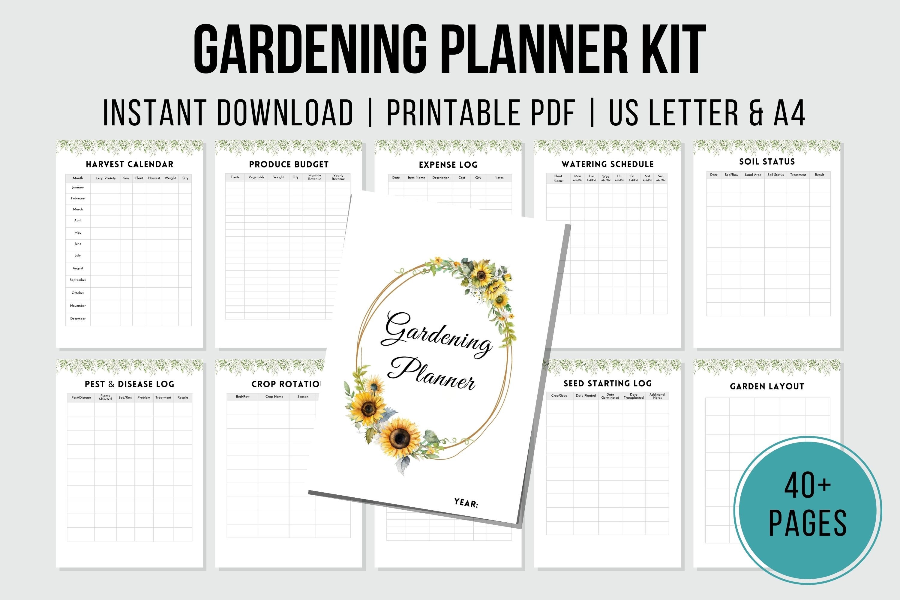 Gardening Planner Printable Garden Planner Kit Gardening Journal ...