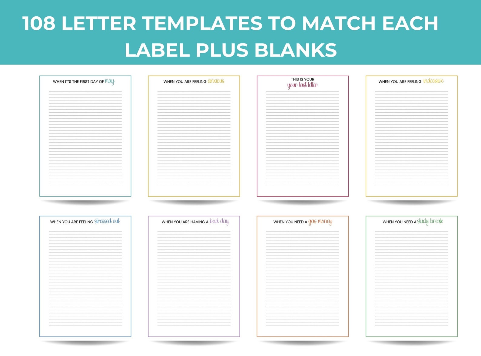 Open When Letter Templates Open When Envelopes Open If Open If Letter ...