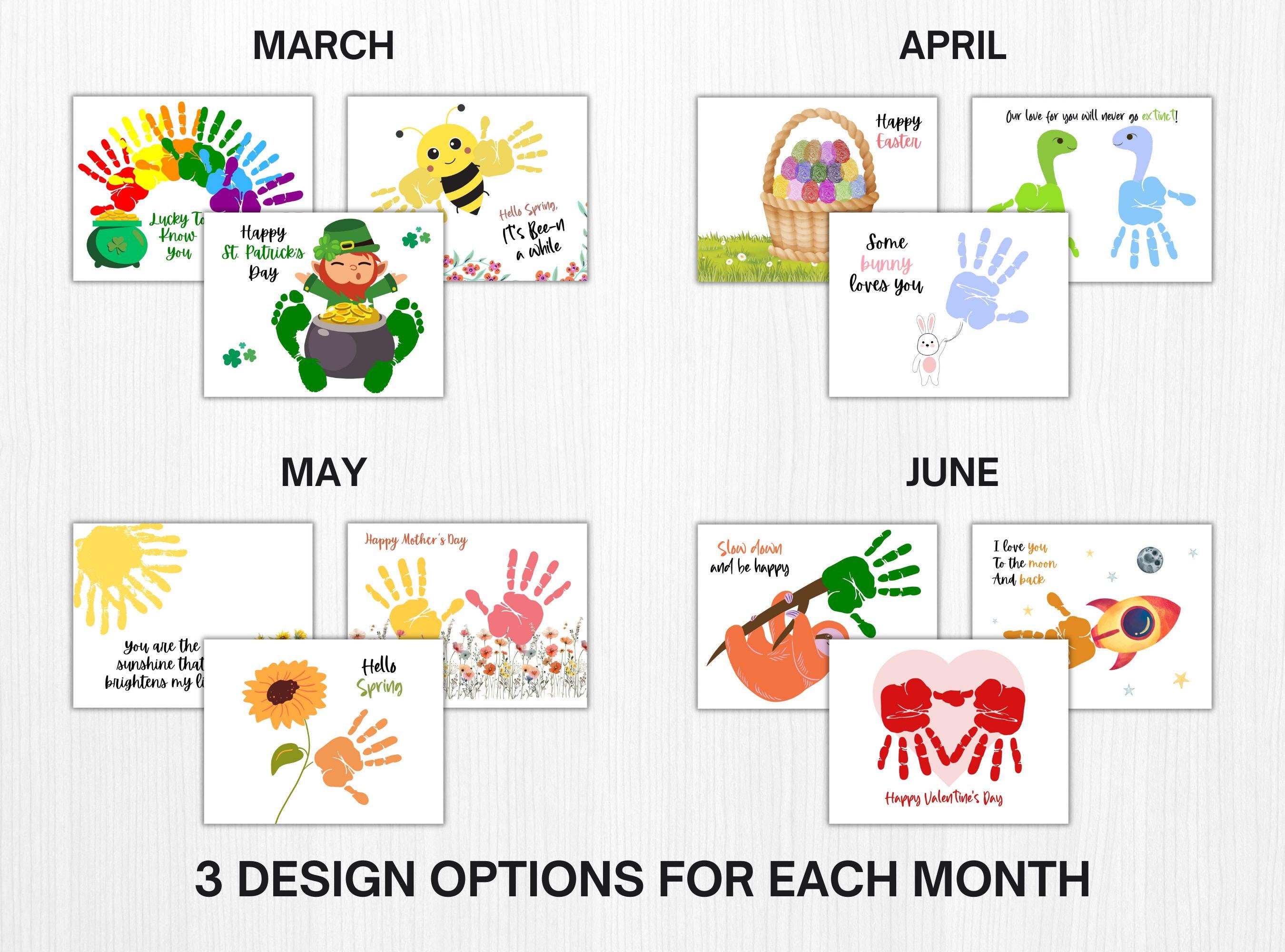 2026 Handprint Calendar Craft Calendar Keepsake Gift From Kids Toddler ...