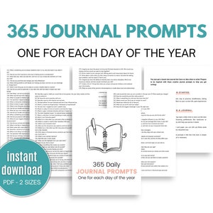 365 Journal Prompts For Beginners Printable Daily Journal Prompts Printable Journal Pages Guided Journal Prompts Journaling Prompts