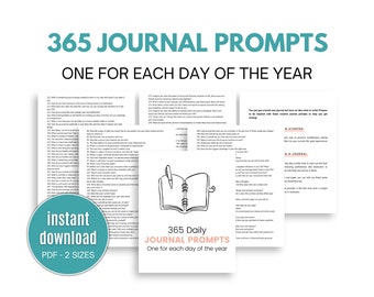 365 Journal Prompts For Beginners Printable Daily Journal Prompts Printable Journal Pages Guided Journal Prompts Journaling Prompts