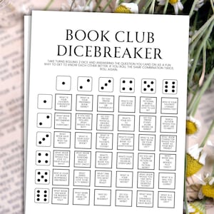読書クラブ ダイスブレーカー ゲーム 読書クラブ ゲーム 印刷可能 読書クラブ アイスブレーカー 読書クラブ アクティビティ 読書グループ ゲーム 本のディスカッション ダイス ゲーム