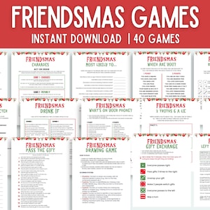 Friendsmas Game Bundle Printable Friendsmas Games Christmas Games Friendsmas Party Adult Christmas Games Friendsmas Ideas Xmas Games