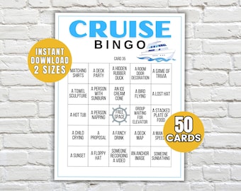 Cruise Bingo Printable Cruise Games Cruise Bingo Cards Cruise People Watching Bingo Cruise Ship Bingo Family Cruise Bingo Family Cruise Game