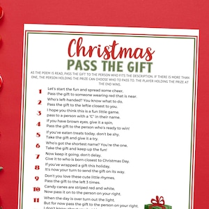 Pass Das Geschenk Spiel Druckbare Weihnachtsspiel Weihnachtspass Der Preis Spielpass Das Geschenk Spiel Weihnachtsfeier Spielpass Das Geschenk Spiel