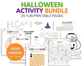 Printable Halloween Activities, Kids Halloween Activities, Printable Halloween Coloring Pages, Halloween Games, Halloween Workbook For Kids