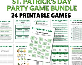 St Patrick's Day Party Games Bundle Printable St Patty's Day Games St Patricks Party Games St Patrick's Day Games For Adults & Kids